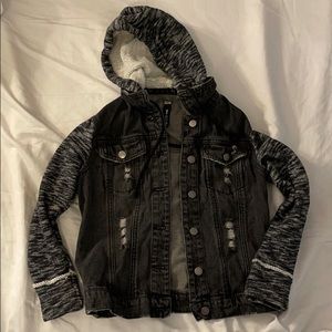 Denim Jacket, black and grey